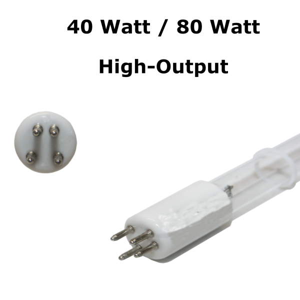 UVC Ersatzleuchtmittel Fitreau High Output - Asymmetrische Anordnung 40 Watt / 80 Watt