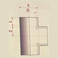 PVC T-Stück 90° | Ø50mm | PN16 | alle...